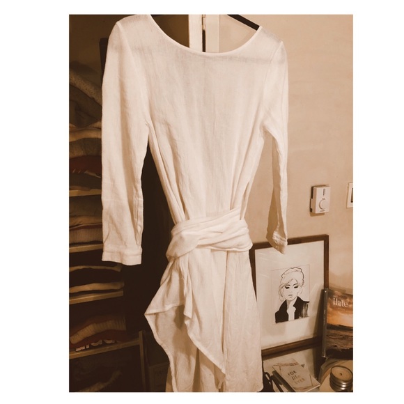 Zulu and zephyr white wrap dress - Picture 3 of 5